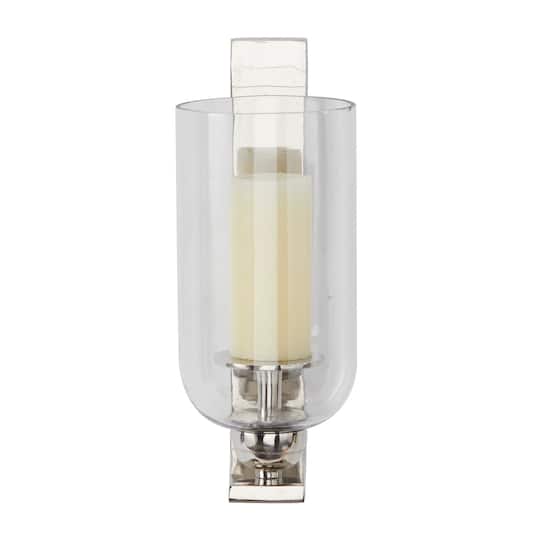 Silver Aluminum Modern Wall Sconce, 6" x 8" x 16"